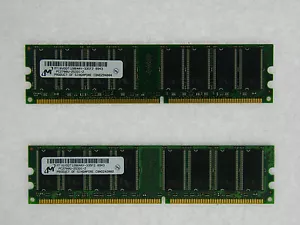 MT16VDDT12864AY-335F2 2GB 2X1GB PC2700 DDR333 Non-Ecc Low Density DDR1 184-pin - Picture 1 of 1