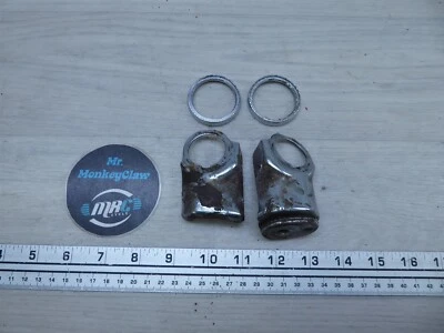 1972 年雅马哈 XS2 650 XS650 Y803。 前转向信号支架和叉饰环 — 第 1/4 张图片