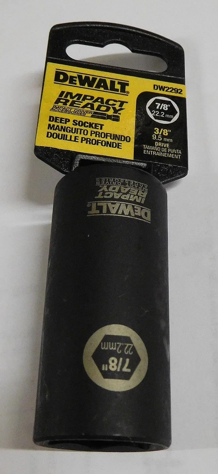 Dewalt DW2292 Impact Ready Deep Socket 7/8" 3/8 Drive - Image 1 of 1