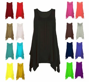 Neu ärmelloses ausgestelltes Swing-Top mit Taschensaum für Damen - Bild 1 von 19