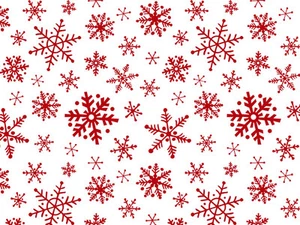 Christmas ~ RED Snowflakes on White Tissue Paper #208 ~ 10 Large Sheets - Picture 1 of 2