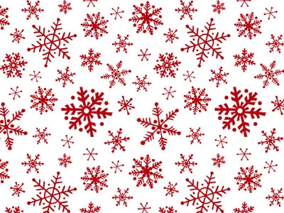 Christmas ~ RED Snowflakes on White Tissue Paper #208 ~ 10 Large Sheets - Image 1 of 2