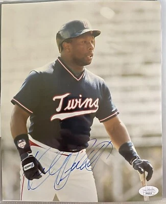 Kirby Puckett Signed Autographed Glossy 8x10 Photo Minnesota Twins : JSA COA - Image 1 of 2