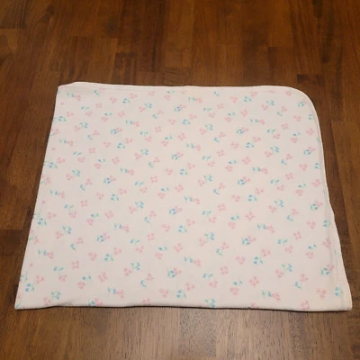 Manta vintage Carters bebé niña rosa azul verde blanco ramo de flores algodón Foto 1 de 4