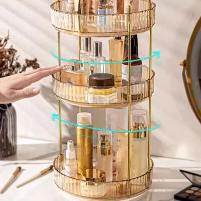 MODERNER-ONLINE-SHOP 1/2/3 Tier Rotating Storage Rack Makeup Perfume Display Holder Organizer Rack
