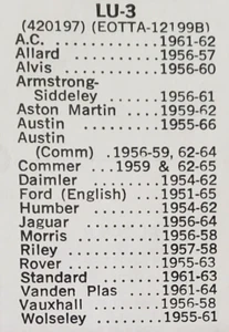 Filko LU3 Contact Points Set 1959-62 Aston Martin 1956-64 Jaguar 1954-62 Diamler - Picture 1 of 2