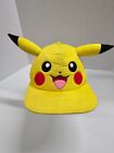 Pokemon Pikachu 3D Face Hat With Ears Baseball Cap Yellow