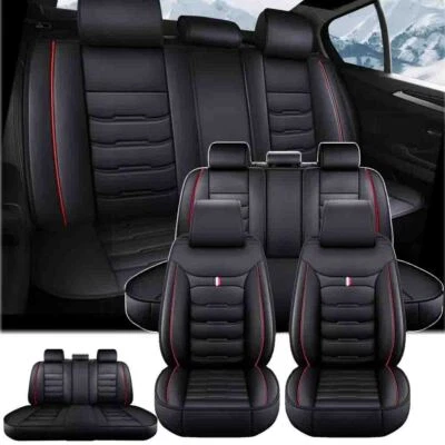 For GMC for Canyon 2015-2024 Leather 5-Seat Cover Front + Rear Car Seat Covers Foto 1 de 4