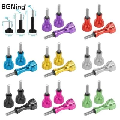 BGNING Tornillo de pulgar M5 Tornillos adaptadores de tuerca de aluminio para GoPro Hero11 10 9 8 Max