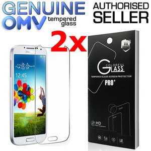 2 x GENUINE Tempered Glass Screen Protector Film for Samsung Galaxy S4 - Picture 1 of 7