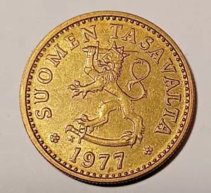 * Finland * 10 penniä * 1977 * Aluminum-Bronze * Condition 1++ * - Picture 1 of 2