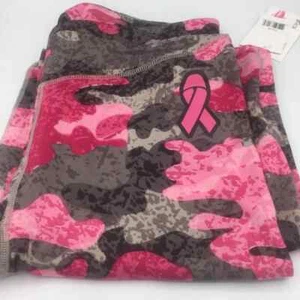 live breath free womens pink camo breast cancer awareness leggings - Picture 1 of 4