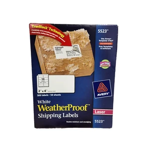 Avery 5523 Shipping Labels 2x4 Compatible with Inkjet & Laser Printers Easy Peal - Picture 1 of 7
