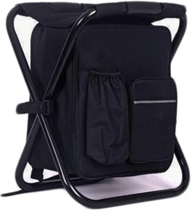 3 in 1 Rucksackhocker Kühlstuhl, Faltbarer Camping Angelhocker, Tragbar Bac - Bild 1 von 6