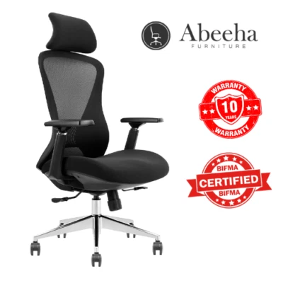Silla de Oficina Abeeha Ergonómica Negra Lumbar Escritorio Malla Silla, con – Reposacabezas Foto 1 de 4