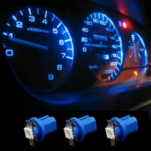 10x T5 B8.5D 5050 SMD LED Blue Car Dashboard Instrument Lights Bulb Accessories - Foto 1 di 12