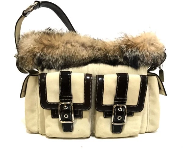 NUEVO COACH Edición Piloto Piel de Coyote Doble Bolsillo Gamuza LG Bolso Cartera ¡RARO! Foto 1 de 1