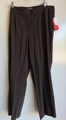 NWT MAGGIE BARNES BROWN Stretch 'Right Fit' PANTS Size 3 Average = Size 16/18 - Image 1 of 4