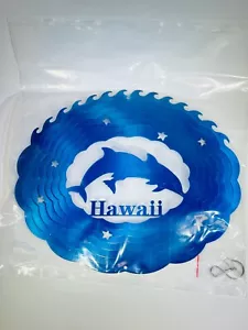 Wind Spinner Dolphins Hawaii Colorful Stainless Steel Powder Coated + Swivel - Picture 1 of 4