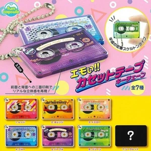 Cápsula Juguete Cassette Cinta Llavero Todo 7 Tipo Completo Comp SET Gacha Japón NUEVO - Imagen 1 de 7