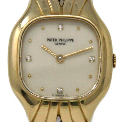Cuarzo diamante oro amarillo Patek Philippe La Flamme 4815/1 31 mm 1 año de garantía #792-1 Foto 1 de 4