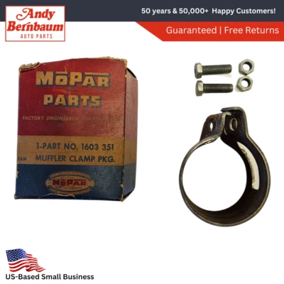 Комплект из 8-цилиндровых зажимов глушителя выхлопной системы 1954-1960 Dodge Chrysler 1603351 новые из старых запасов - Изображение 1 из 4
