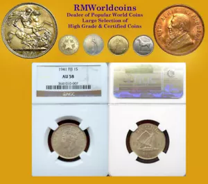 Fiji 1941 scellino, NGC 58, superbo, lucentezza, dettaglio nitido, conio 40.000 - Foto 1 di 2