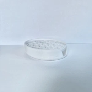 Soap Dish / Holder With Drainer. White Top And White Bottom - Picture 1 of 5