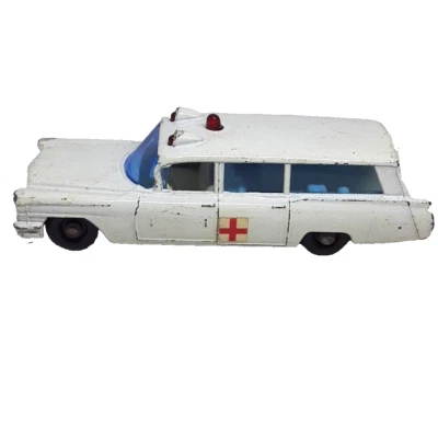Ambulancia Lesney Matchbox S&S Cadillac Nº54 1965 blanca hecha en Reino Unido Foto 1 de 4