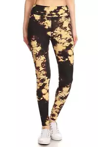 Women's Tie Dye Print Leggings High Waist Yoga Pants Stretch Gym Fitness - Picture 1 of 4