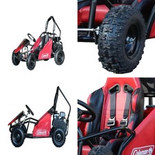 Coleman Powersports 100cc Gas Powered Go-kart - Black and Red
