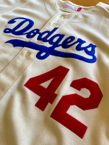 1955 BROOKLYN (LOS ANGELES) DODGERS JACKIE ROBINSON FLANNEL (WOOL) JERSEY 48 XL Cover