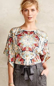NEW Anthropologie Winterstar Blouse by KAS New York Size 4 - Picture 1 of 6