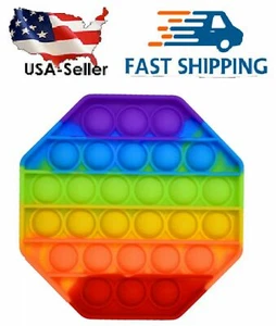 Push Pop Bubble It Silicone Sensory Fidget Toy Autism Stress Relief Game-Octagon - Picture 1 of 10