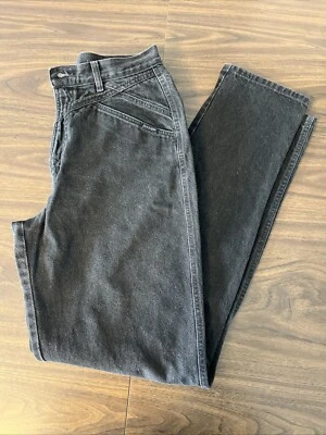 Pantalones de mezclilla Rocky Mountain tiro alto espalda desnuda frente en V 33/15 x 36 negros Foto 1 de 4