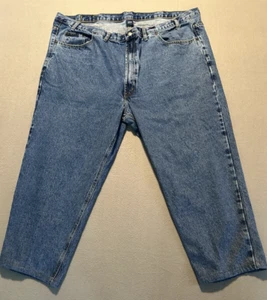 Jeans azules completos para hombre 50x28 pierna recta calce regular denim ropa informal - Imagen 1 de 9