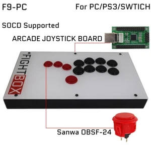 Fightbox F9 All Button Leverless Arcade Game Controller For PC/PS/Xbox/Switch - Picture 1 of 33
