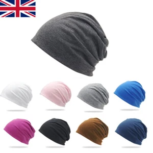 Soft Breathable Jersey Beanie Hat Alopecia Hair Loss Cancer Chemo Stretch Women - Picture 1 of 26