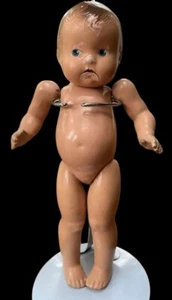 Antike 1930 Puppe Effanbee Baby Tinyette Zusammensetzung 7 Zoll Sammlerstück Spielzeug mit blauen Augen - Bild 1 von 13