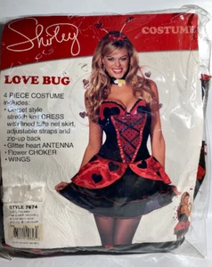 Shirley Red/Black Corset Ladybug Dress Adult Woman Size L/XL – Halloween - Picture 1 of 2