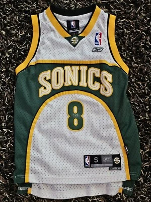Seattle Supersonics Sonics Jersey Luke Ridnour Reebok Stitch Swingman White - Image 1 of 4