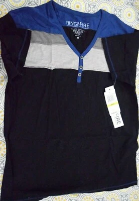 Camiseta Ring Of Fire para hombre cuello en Y negra talla mediana Foto 1 de 4