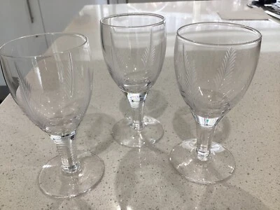 Stuart Crystal Sherry Glasses WOODCHESTER FERN in excellent condition. - image 1 of 4