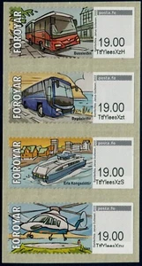 FÄRÖER INSELN. 2022. 76 Kr. Transport, 4er Set, postfrisch (EA69-EA72) - Bild 1 von 1