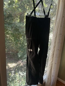 The North Face Womens Ceptor Dryvent Waterproof Shell Ski Bibs Pants Black Sz L - Picture 1 of 16