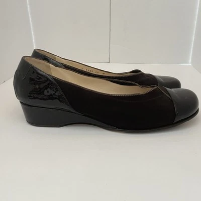 Cuña Taryn Rose Negra Talla 42 M Hecha en Italia Mujer Talla 10.5-11 Foto 1 de 4