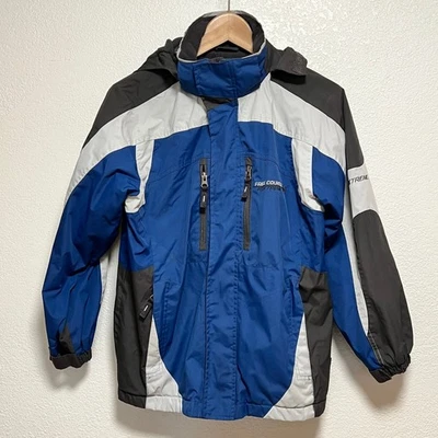 Free Country FCXTREME Hooded blue Rain Jacket Women Size 10/12 - Image 1 of 4