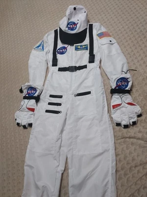 Traje de Vuelo NASA Disfraz Blanco Completo con Guantes y Sombrero Juvenil Talla 6-8  Foto 1 de 4