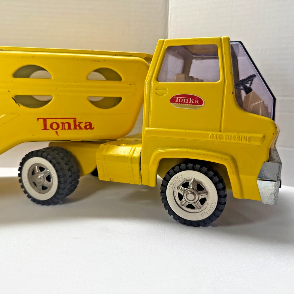 Винтажная желтая прессованная стальная игрушка-грузовик Tonka 1970-е США классическая большая - Изображение 1 из 4