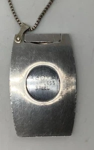HTF Vintage Agoma Tagliasigari/Tagliere Collana Acciaio Inox Catena 20” - Foto 1 di 11